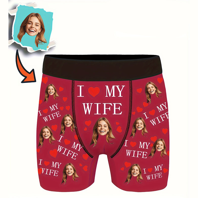 Customized Boxers with Images, Personalized Face Photo Boxers