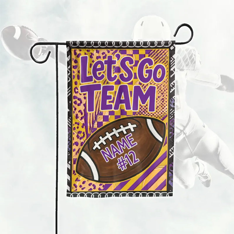 Football Season Garden Flag, Custom Team Gameday Flag