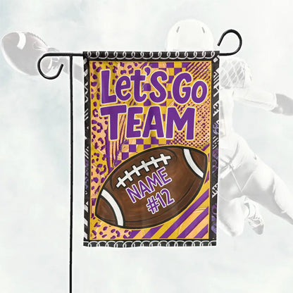 Football Season Garden Flag, Custom Team Gameday Flag