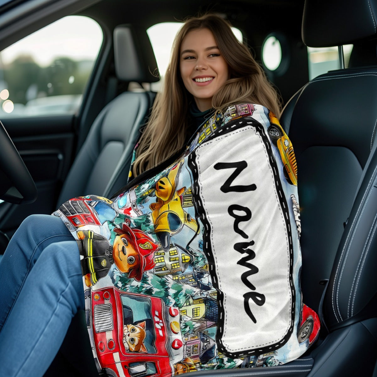 Personalized Fire Rescue Blanket Custom Name/Text
