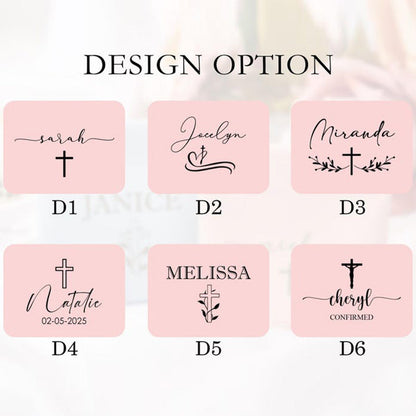 Personalized Leather Rosary Pouch,Perfect 1st Communion and Confirmation Gift