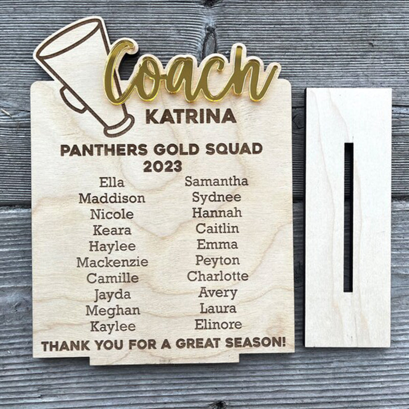 End of Season Coaches Gift, Personalized Coaches Plaque