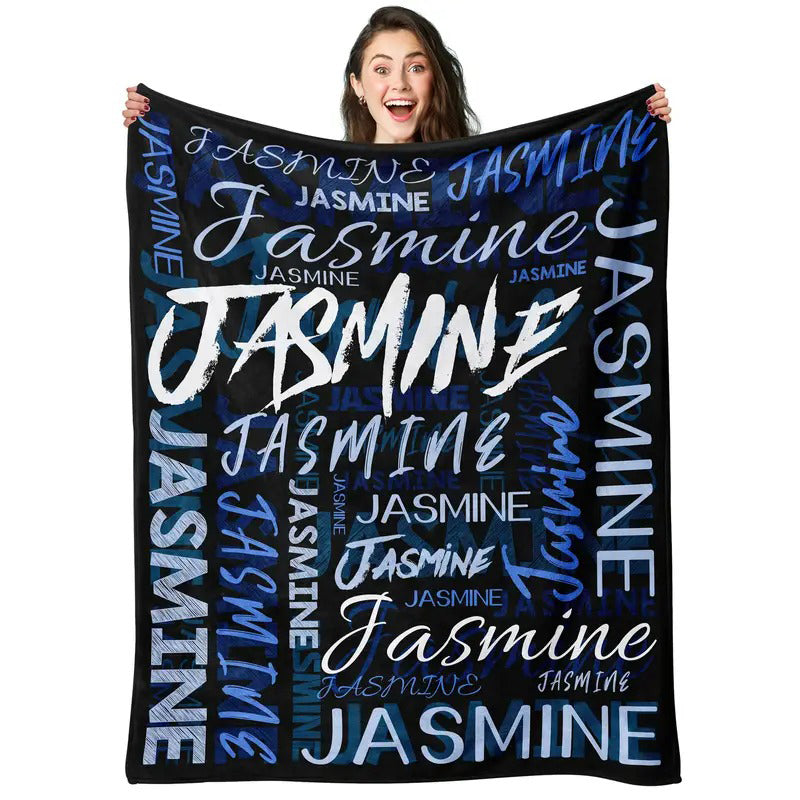 Personalized Custom Name Blanket - Soft Flannel Throw