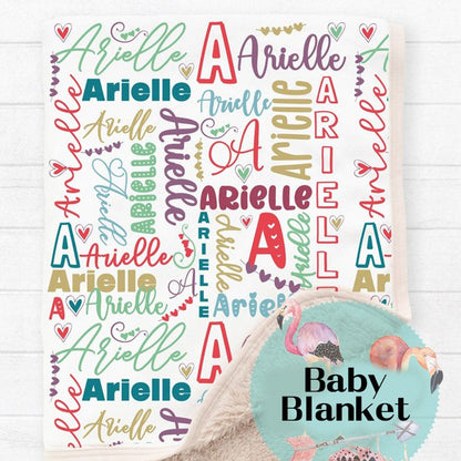 Baby Blanket ,Customizable Name Blanket