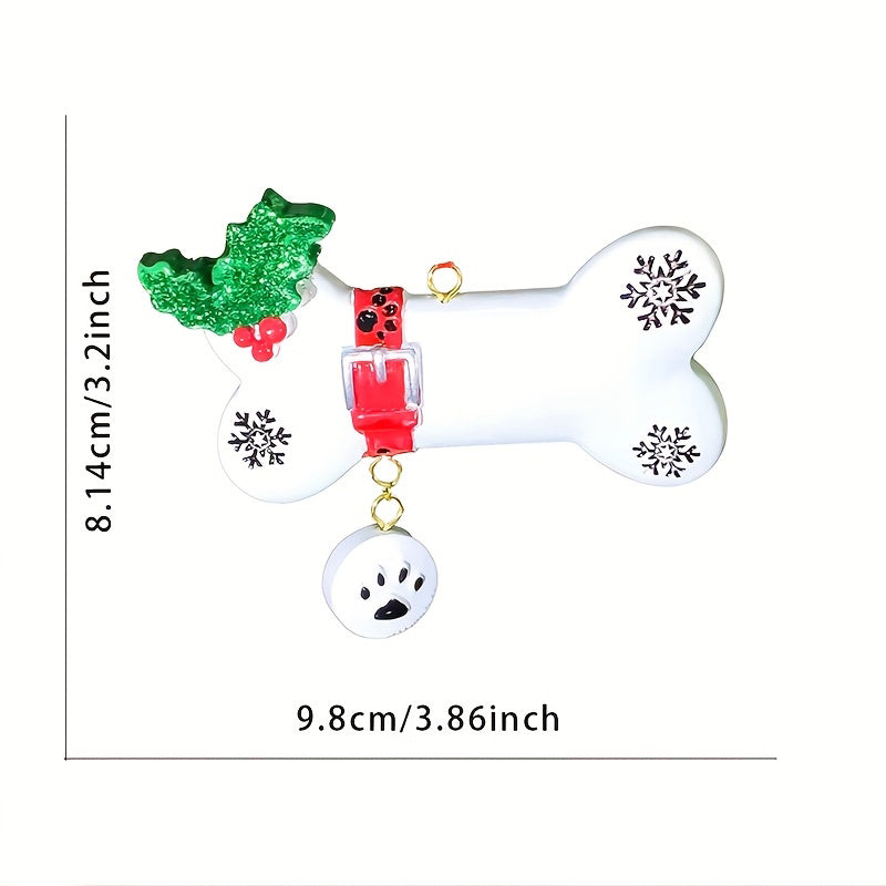 Customizable Resin Bone Ornament - Personalized Name