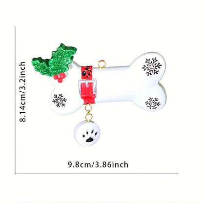 Customizable Resin Bone Ornament - Personalized Name