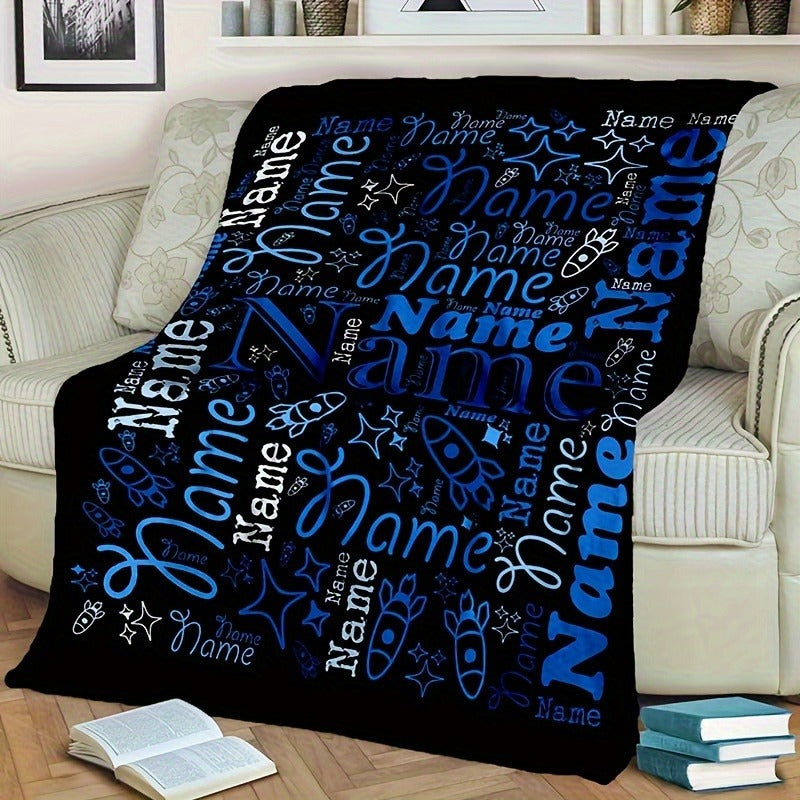 Personalized Flannel Blanket - Custom Name