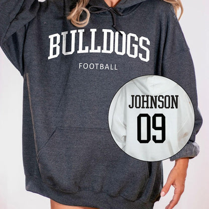 Custom Football Team Sweatshirt - Front and Back Personalized Hoodie