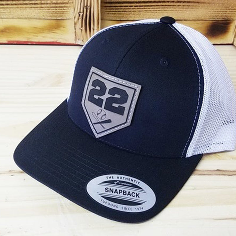 Personalized Player Number Leather Patch Hat