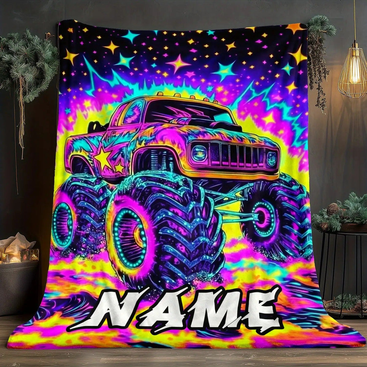 Mixed Color Radiant Fantasy Printed Digital Soft Flannel Blanket