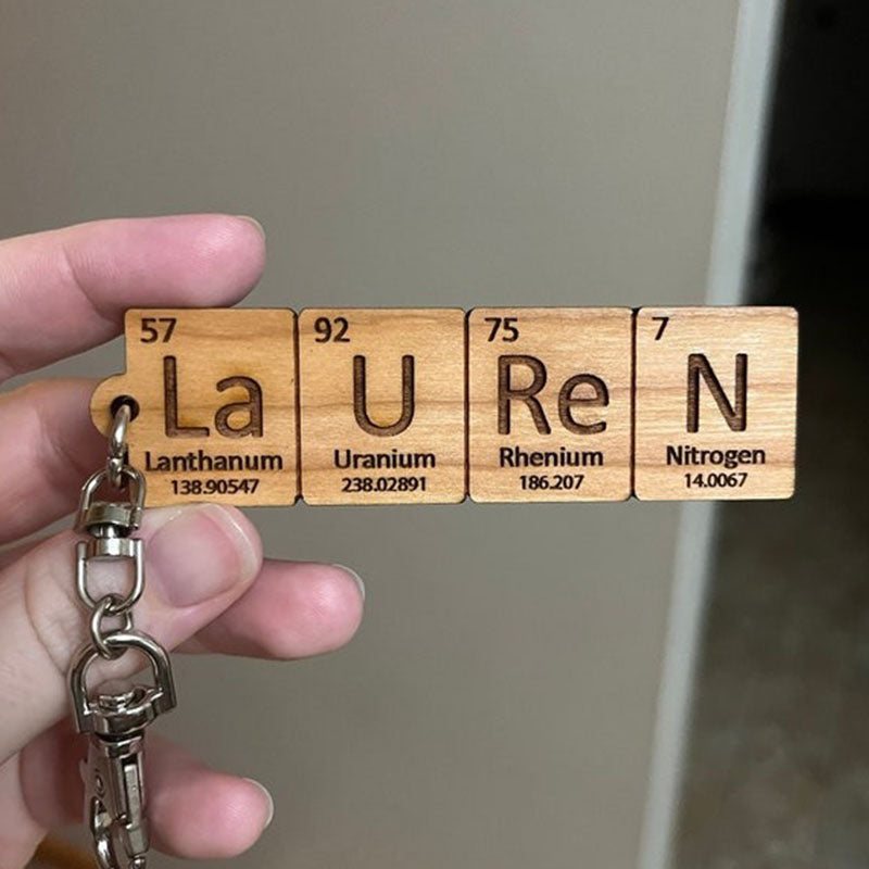 Custom Periodic Table Element Name Key Chain