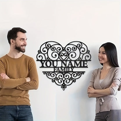 Custom Personality Font Love Texture Cutout Pattern, Custom Metal Art Sign