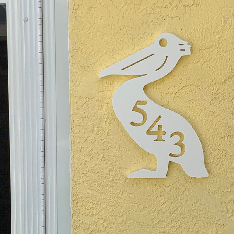 House Number Plaque , Personalized Sign, Outdoor Decor, Coastal Themed Custom Sign