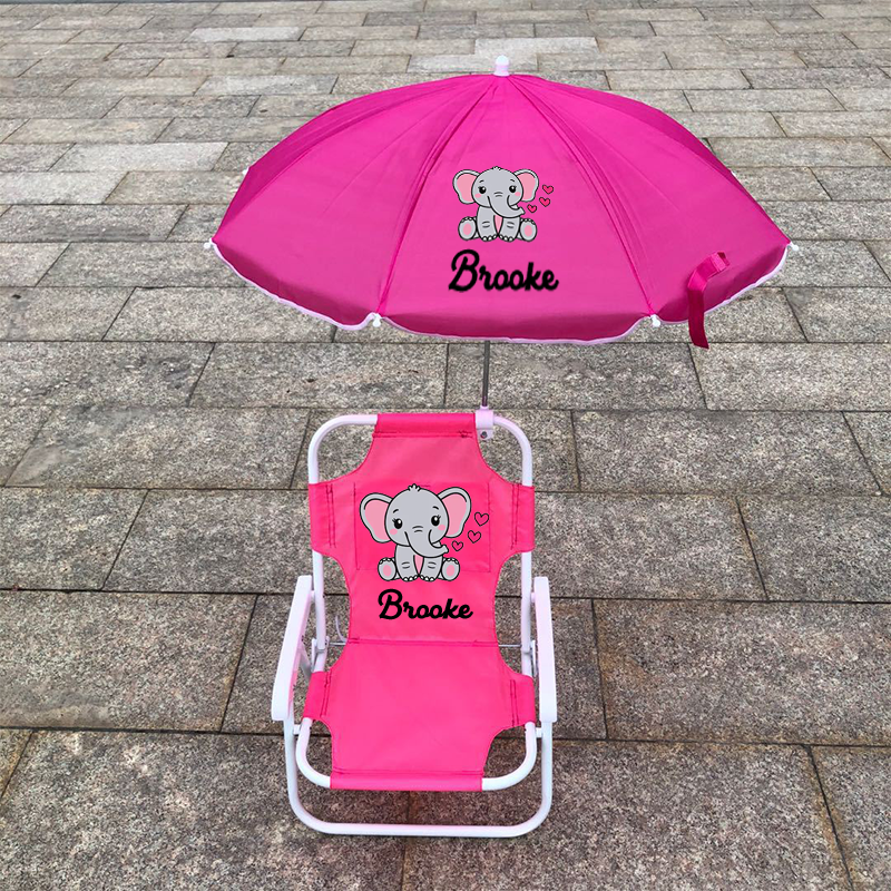 Monogrammed Kid's Beach Chair w/ umbrella Monogrammed chair