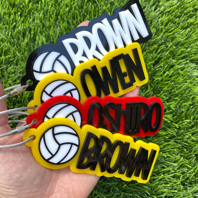Custom Volleyball Name Keychains | Volleyball Keychains