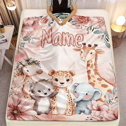 Custom Name Animal Blanket