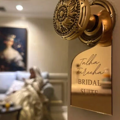 Personalized Bridal Suite Door Hanger Bridal Room Door
