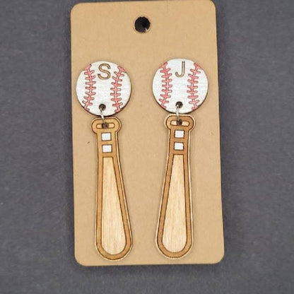 BASEBALL or SOFTBALL EARRINGS + Personalized gift