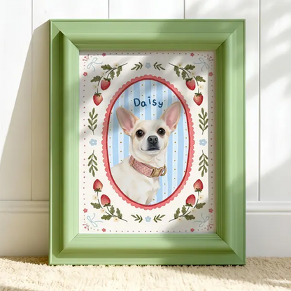 Mini Custom Watercolor Pet Portrait, Dog Portraits from Photos, Pet Memorial Art