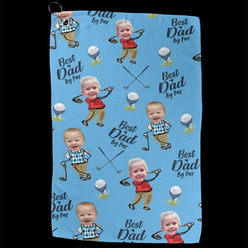 Custom Golf Towel With Kids Photo, Golf Lover Gift