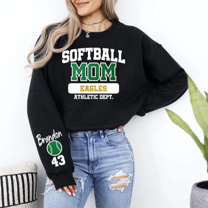 Custom Glitter Softball Nana Sweatshirt