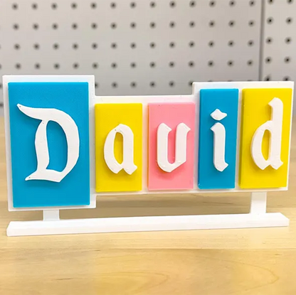 Personalized Desk Name Plate, Desk Name Disney Sign