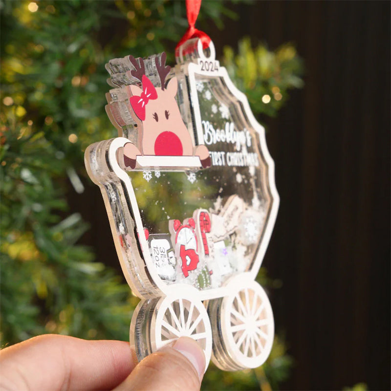 Personalized Babys First Christmas Ornament 2025, Custom New Baby Gift