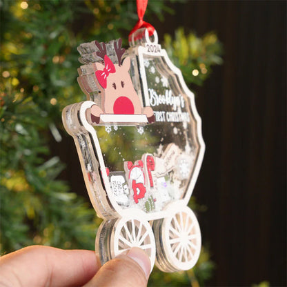 Personalized Babys First Christmas Ornament 2025, Custom New Baby Gift