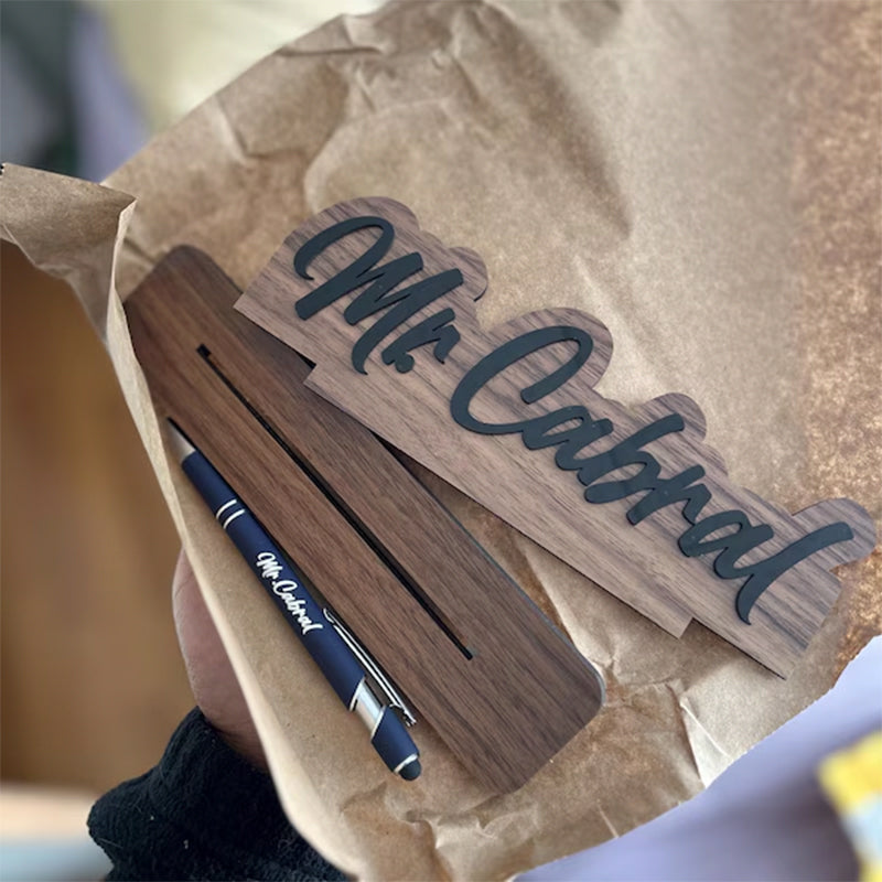 Desk Name Plate | Great custom gift for male or female teacher