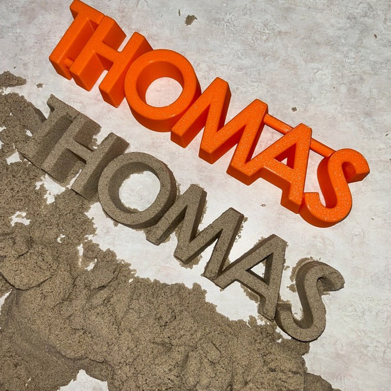 Personalized Sand Mold • Custom Name in Any Color