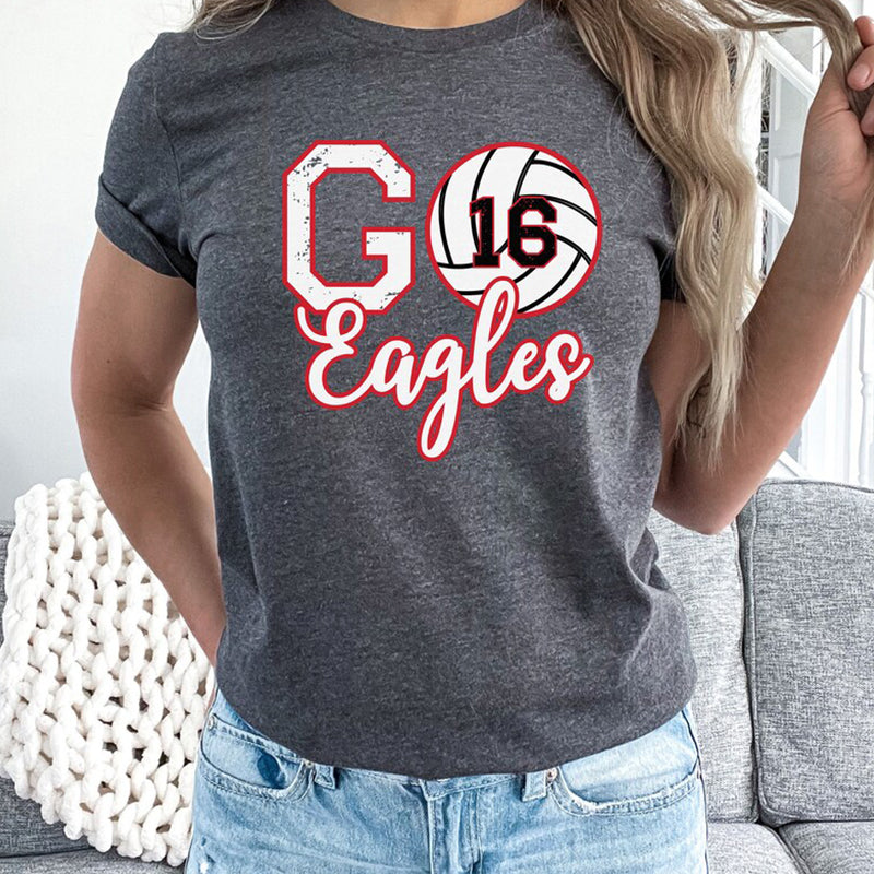 Custom Volleyball Number Shirt, Personalized Volleyball Mom Shirt