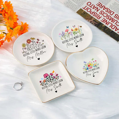 Teacher Appreciation Gift,Personalized Jewelry Dish Gift for Teacher