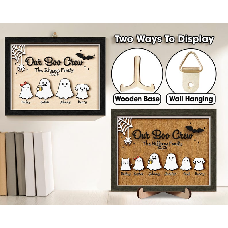 Personalized Halloween Family Sign,Boo Family,Cute Halloween Decor