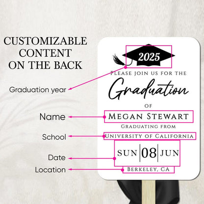 Custom Photo Graduation Celebration Fans
