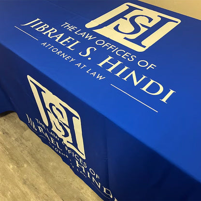 Custom Printed Table Cloth Stretch and Fitted Cloths, 4ft table 6ft table and 8 ft table