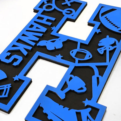 Custom Football Senior Player Numbers and Letters, Senior Football Player Gifts, Coach Gifts