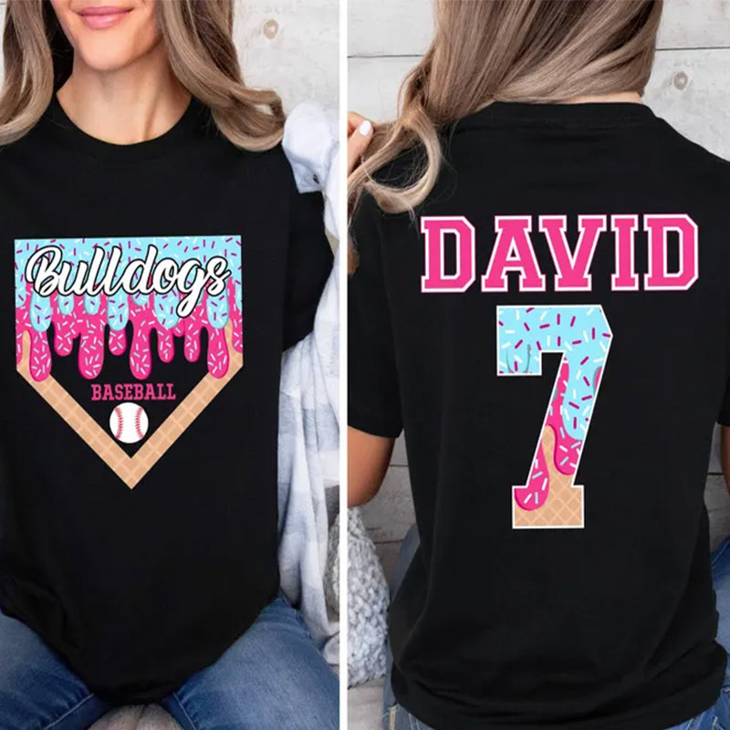 Custom Baseball Drip Mama Shirt,Team Mom T Shirt with Kid Name number
