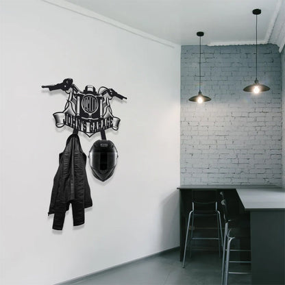 Custom Metal Motorcycle & Helmet Holder, Harley Davidson Gift