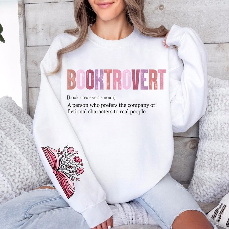 Booktrovert Definition Funny Book Lover  Sweater