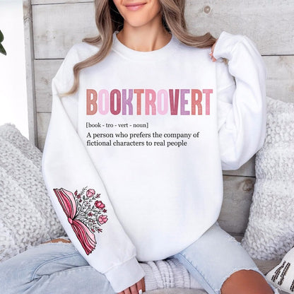 Booktrovert Definition Funny Book Lover  Sweater