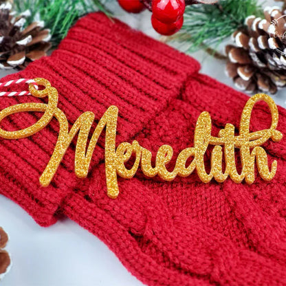3D Stocking Name Tags Acrylic Christmas Stocking Name Tag