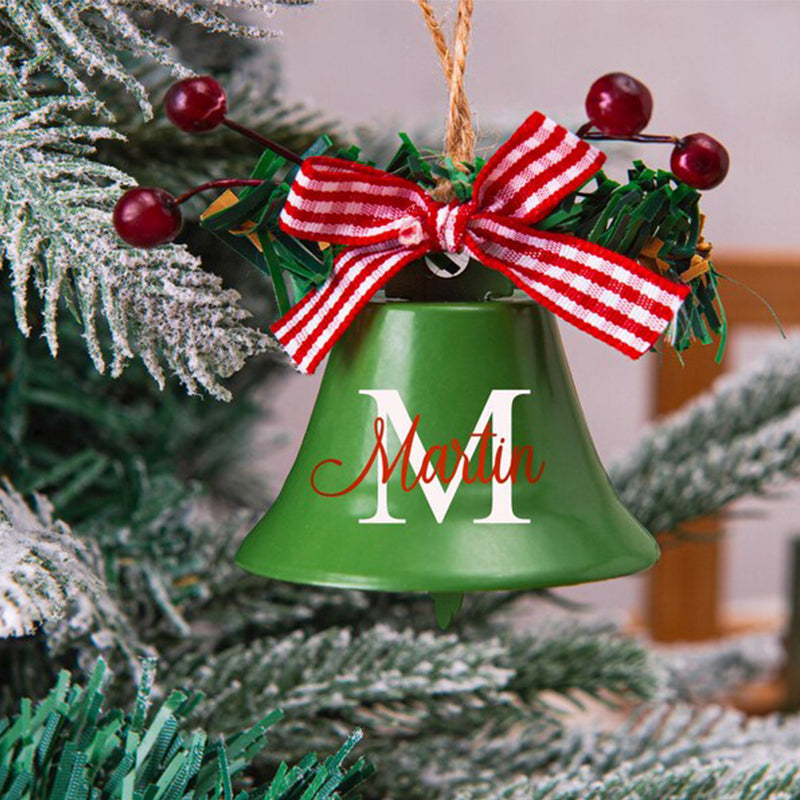 Personalized Christmas Jingle Bell, Custom Christmas Bell, Bell Ornament