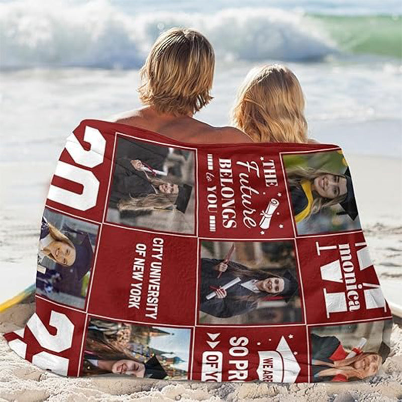 Custom Graduation Blankets with Photos Personalized Blankets