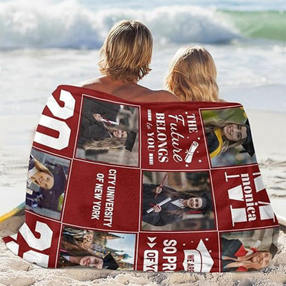 Custom Graduation Blankets with Photos Personalized Blankets