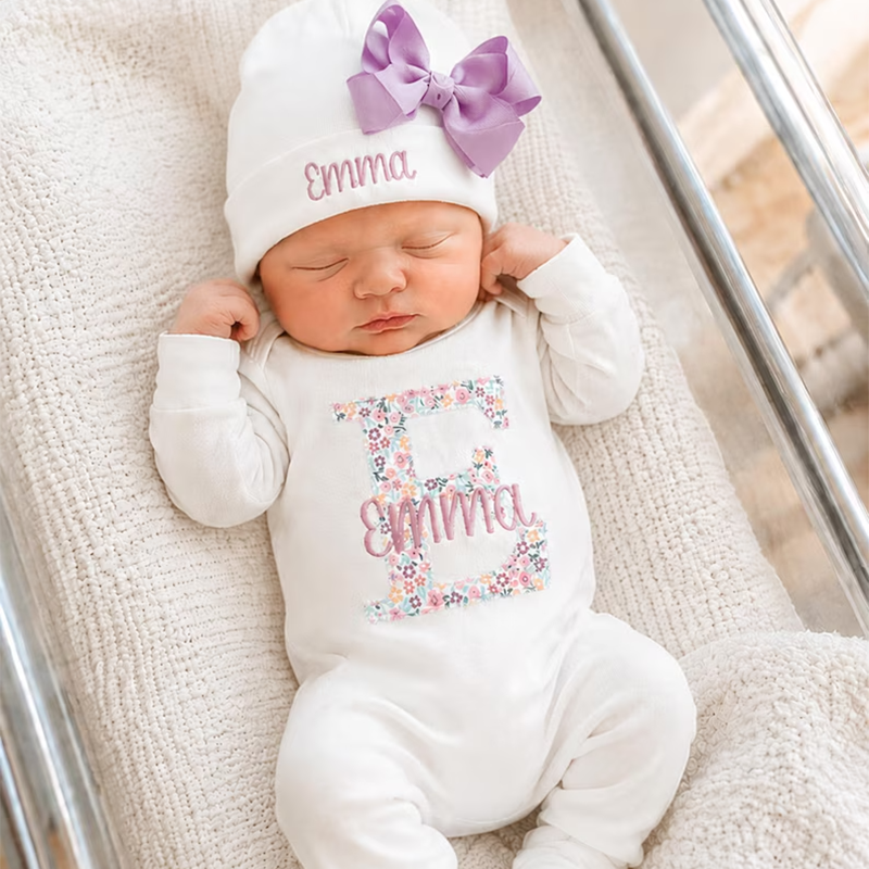 Personalized Baby Girl Coming Home Outfit