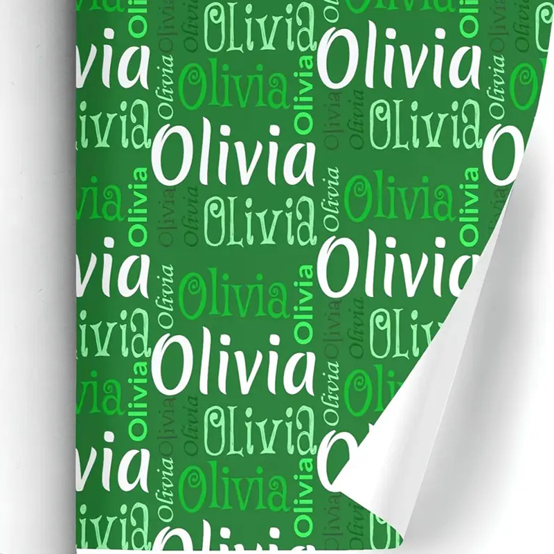 Customizable Name & Text Gift Wrap Paper