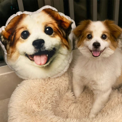 Custom picture pillow,face pillow Custom Pet 3D Pillow, Pet Shaped Pillow Large, Double-sided Print