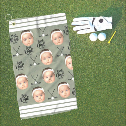 Custom Golf Towel With Kids Photo, Kids Golf Rag
