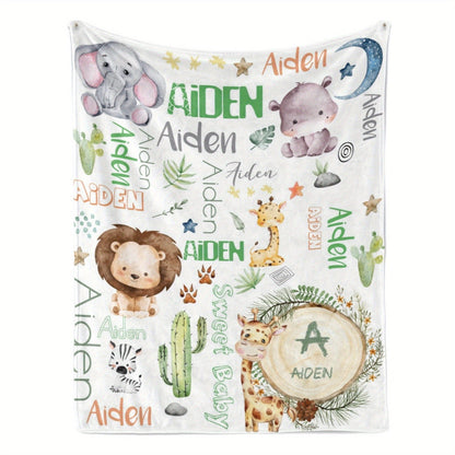 Custom Name Personalized Flannel Blanket
