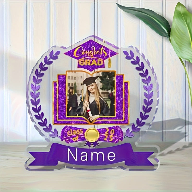 Personalized Graduation Diploma - Custom Name & Photo Acrylic Certificate Suitable